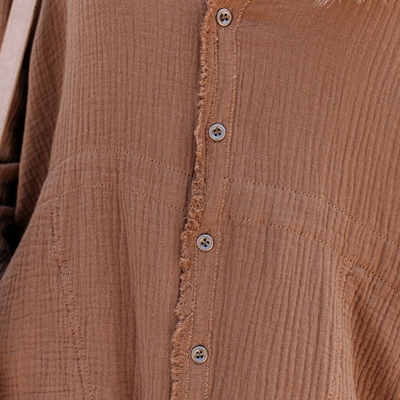 *SOLD* Vici Dolls | Brown button up tunic - Picture 4 of 9